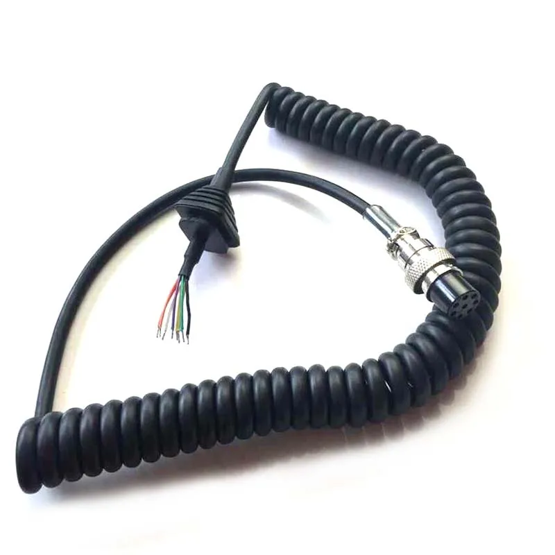 Replacement Handheld Speaker 8 Pin PTT Mic Microphone Cable For Alinco Radio EMS-57 EMS-53 DR-03T DR-06T DR635 DR620 DR435 Radio