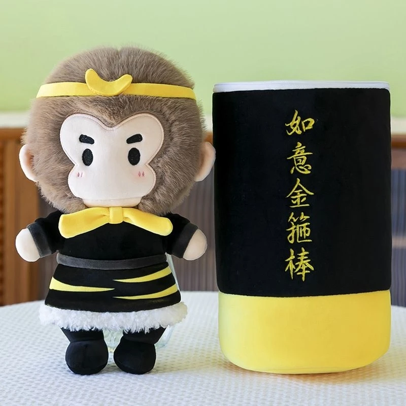 Anime Black Myth: Wukong The Destined One Cosplay Pluche Speelbal Monkey King Golden Cudgel Katoenen Pop Maumet Schattig cadeau