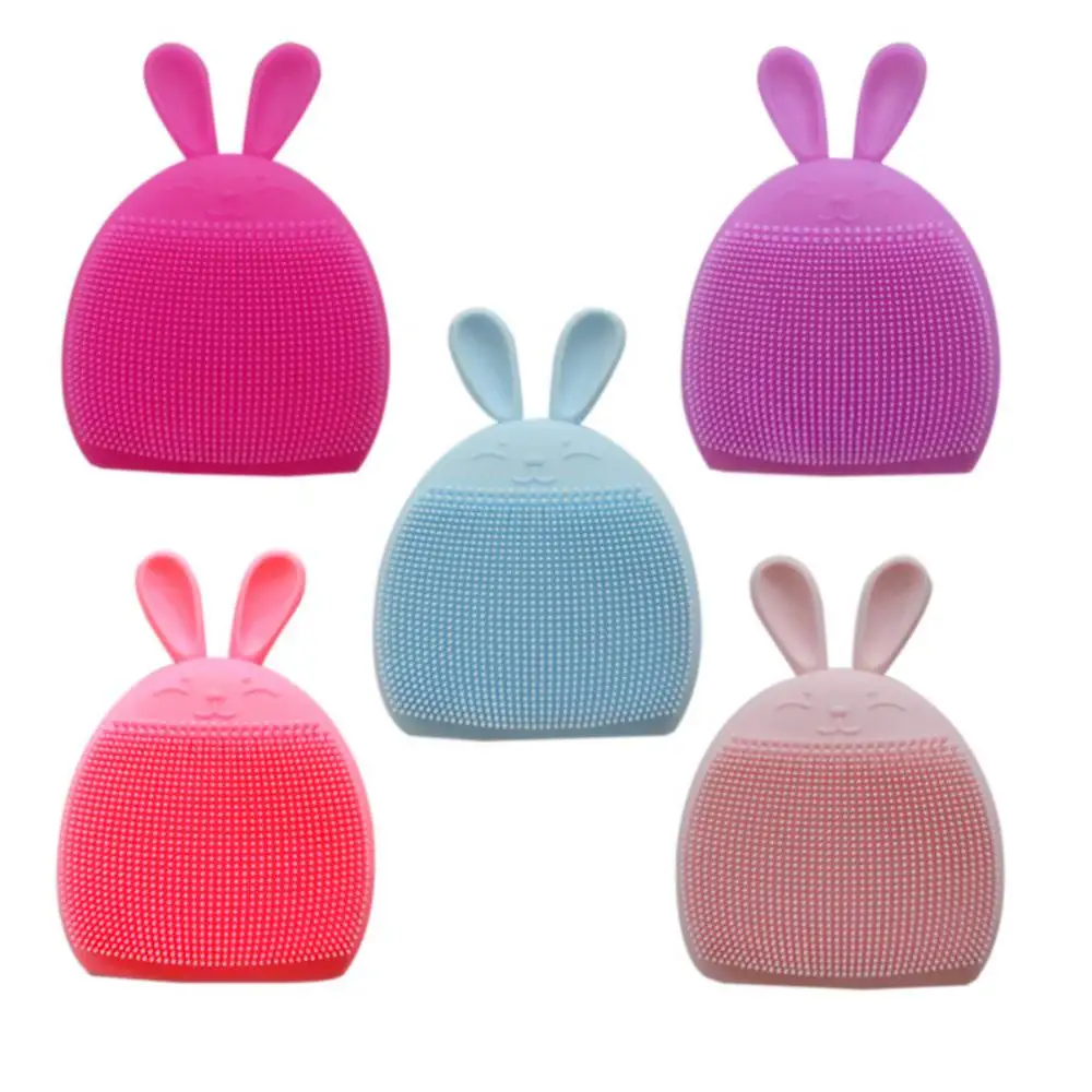 Multi Kinetic Silicone Rabbit Facial Scrub Facial Cleansing Skin Massage Baby Shampoo Deep Pore Cleaning Brush