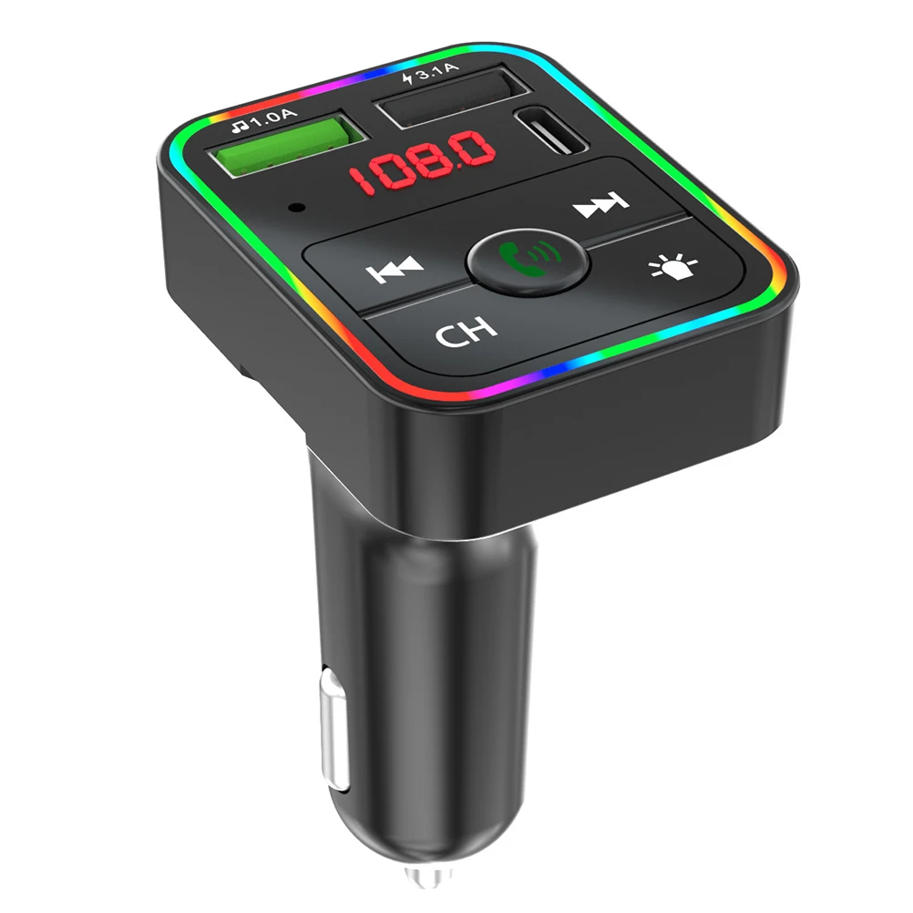 

Car Mp3 Wireless Adapter Radio Transmitter Player FM Dual USB Ports Smart Device Compatible Stable Music Abs