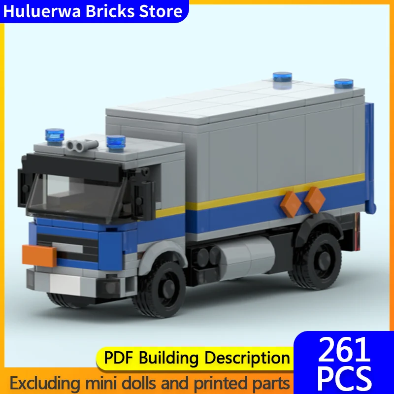 

City Car Model MOC Building Bricks Van Type Police Truck Modular Technology Children Holiday Gifts Assemble Toys Suit