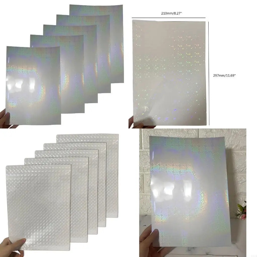 Self-Adhesive Laminate Butterfly Dots Holographical Cold Laminated Film Glitter Adhesive Epoxy Film