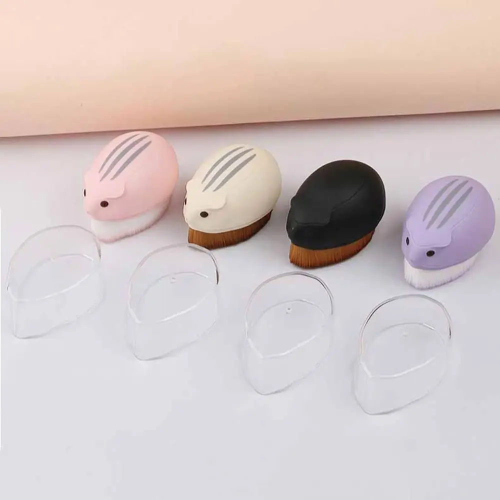 Mode pluche hamster make-up borstel make-up tool cosmetica poeder blusher borstel schoonheid contour wassen gezichtsborstel geschenken