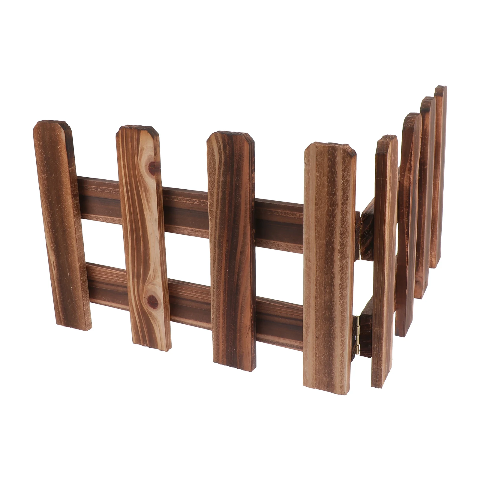 

1pc 20cm High 60cm Long Carbonized Outdoor Anti-Corrosive Wood Fence Garden Decorative Courtyard Partition Lawn Divider Reusable