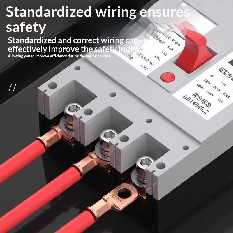 【BA】CD Copper Lug Ring Wire Connectors Bare Cable Electric Crimp Terminal SC4-6 SC6-6 SC6-8 SC10-6 SC16-6 SC16-8 SC25-8