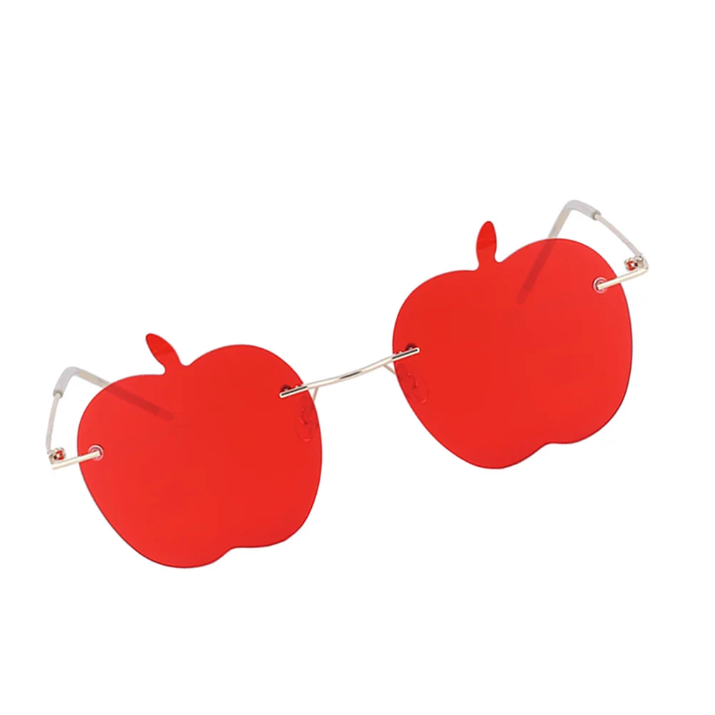 1 قطع أبل بدون شفة النظارات الشمسية مضحك حزب صور الدعامة الأحمر أزياء النظارات خفيفة الوزن دائم بدون شفة نظارات أزياء النظارات #5