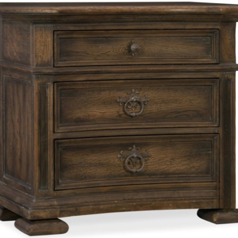 American rural retro old small household bedside table