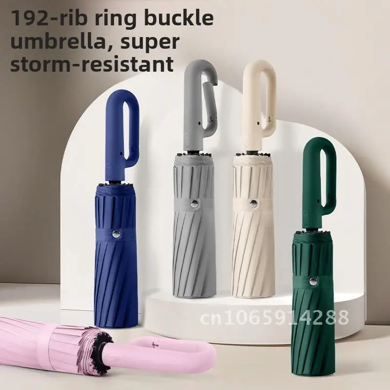 

Full-Automatic 192 Bone Oversized Umbrella Anti-Storm Rain Sun Protection Dual-Purpose Umbrella with Keel Buckle