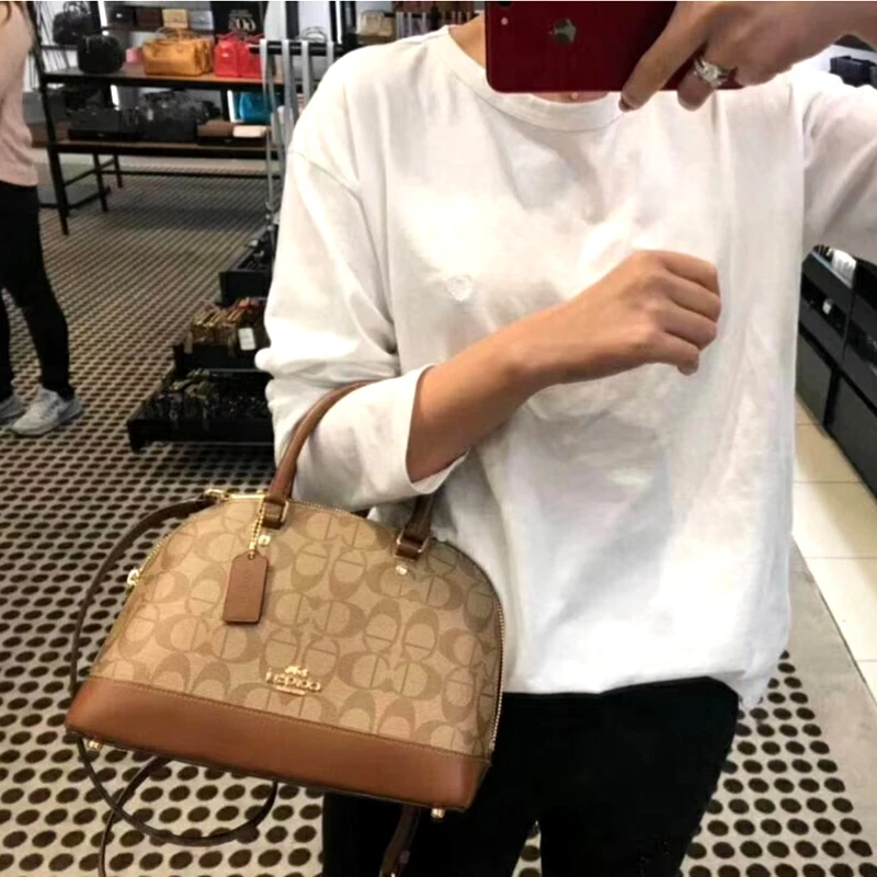 Bag women 2024 new European and American fashion printed handbag commuter large capacity shell bag single shoulder crossbody bag