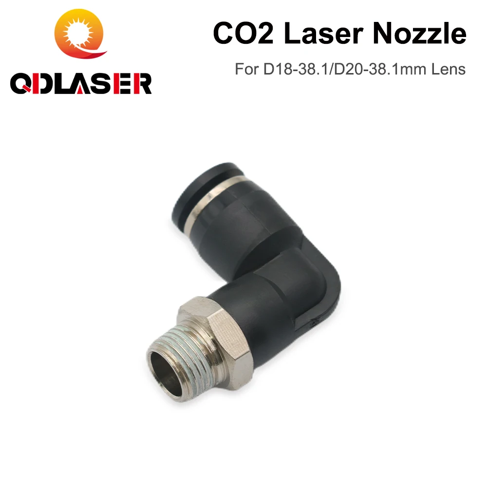 Imagem -05 - Qdlaser Laser Air Bocal com Encaixe m5 para Co2 Laser Cutting Machine Co2 Lente Curto Diâmetro 18 mm 20 mm Lente Fl38.1 mm