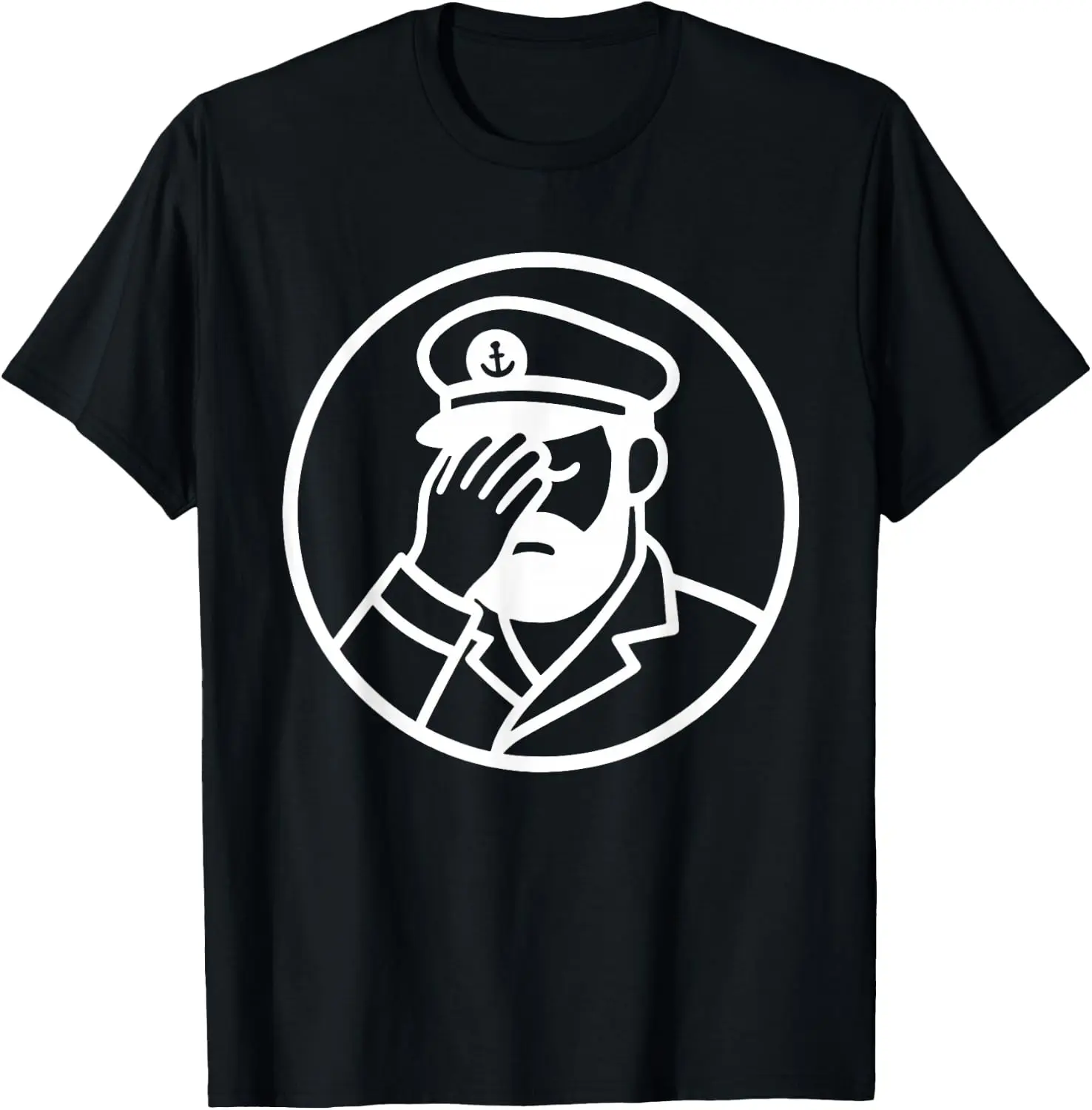 Disappointed Captain T-Shirt 100% Cotton Trendy Y2K Short-Sleeve Tee-Soft, Quick-Drying, Moisture-Wicking; Ideal Sports Casual
