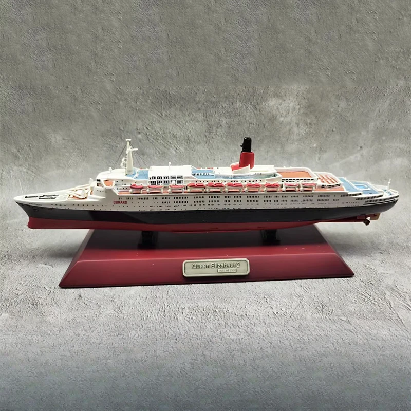 Luxury Cruise Resin Ship Model Heritage Seminar Queen Elizabeth2 Model Toy Gift Collection