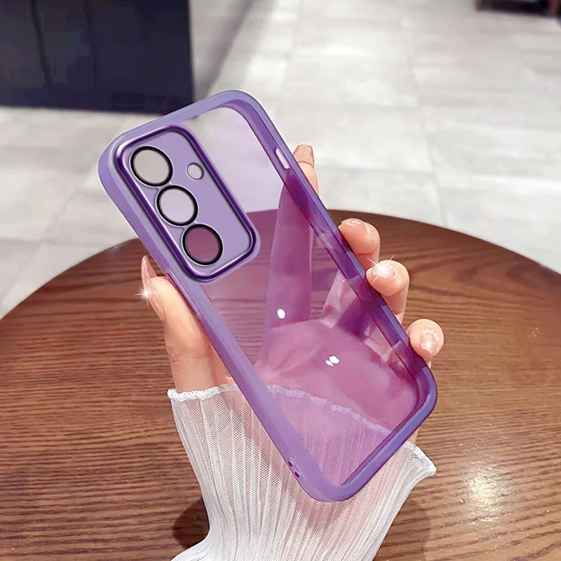 Simple Luxury Phone Case for Samsung Galaxy S26 Plus Ultra S26+ S26Ultra 5G Soft Silicone Acrylic Lens Film Original Back Covers