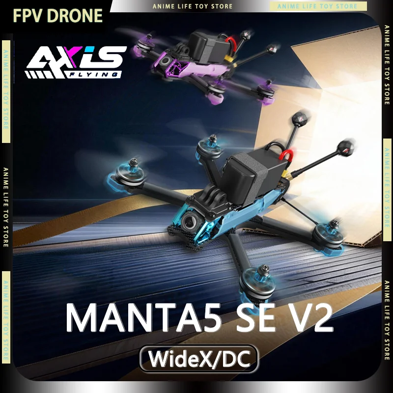 

Axisflying MANTA5 SE V2 FPV Elrs 2.4G 5Inch Drones Wide X/DC Analog/O4 PNP O4 Pro With GPS Freestyle FPV Drone Children's Gifts