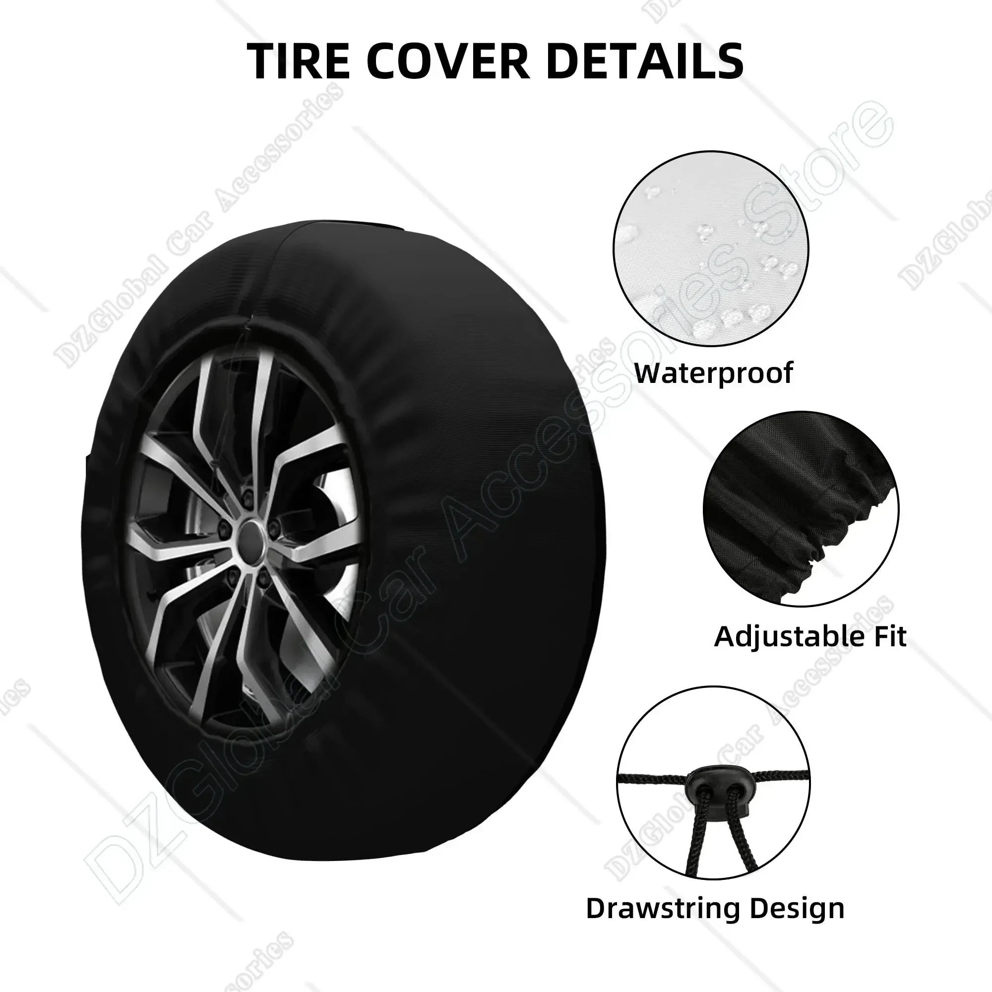 Boomerang Problem No Problem Soft JL Tire Cover for Jeep Wrangler JL with Back Up Camera Sport Sahara 14 15 16 17 Inch