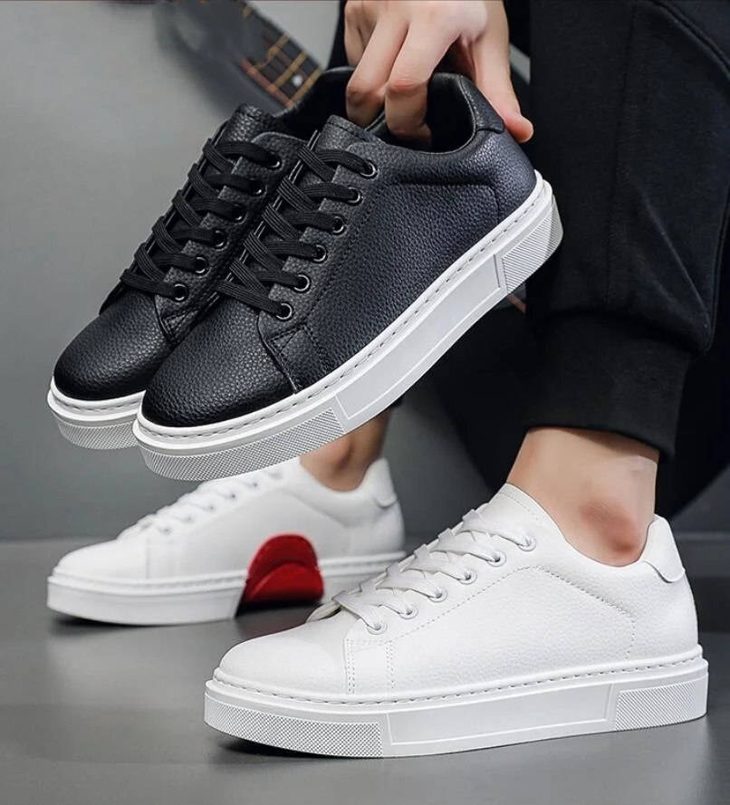 

2025 New Fashionable Personalized Men's Casual Board Shoes Versatile Flat White Shoes Men's Flat Shoes