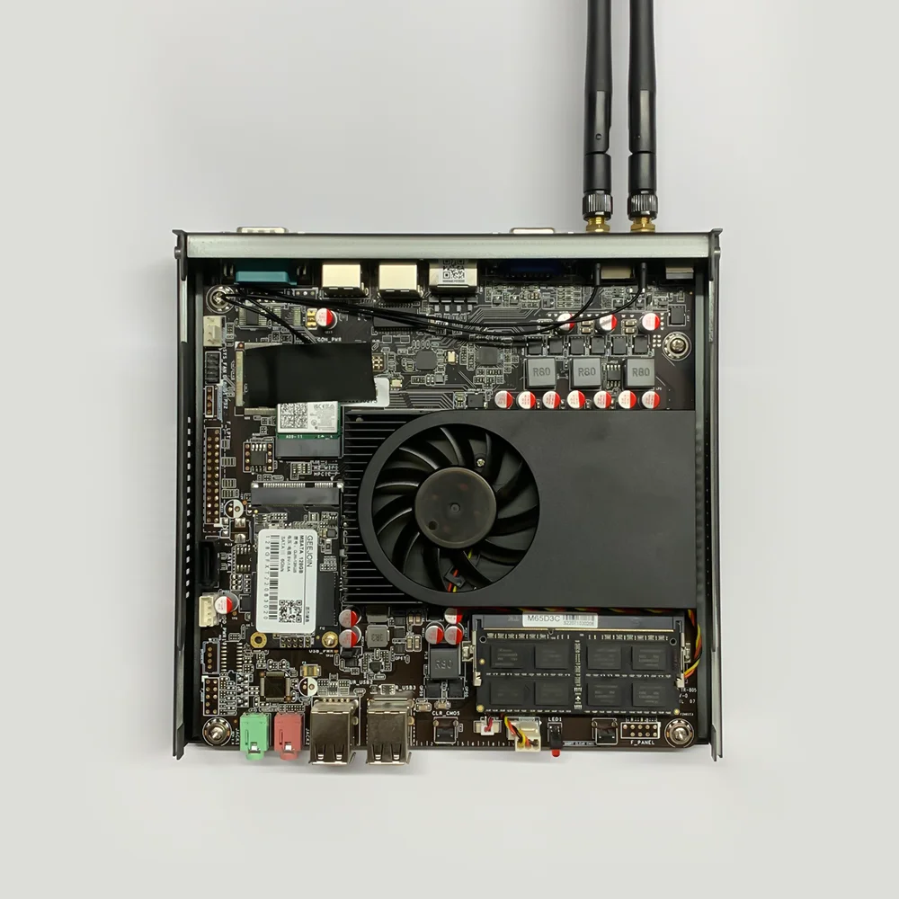 كمبيوتر صغير رخيص الثمن I3 2350M I5 2520M I7 2640M شاشة مزدوجة 8USB COM كمبيوتر مكتبي صغير مع مروحة منخفضة الضوضاء #6