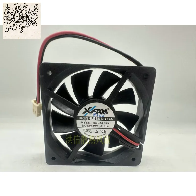 

Ltsf For XFAN RDL6015S1 DC 12V 0.11A 60x60x15mm 2-Wire Server Cooling Fan
