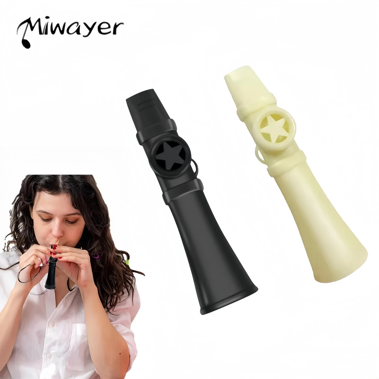 Miwayer No Membrane Kazoo Flute Great Sound Easy Learn Play with Guitar Ukulele Violin Unique Gift for Kids and Adults Beginners