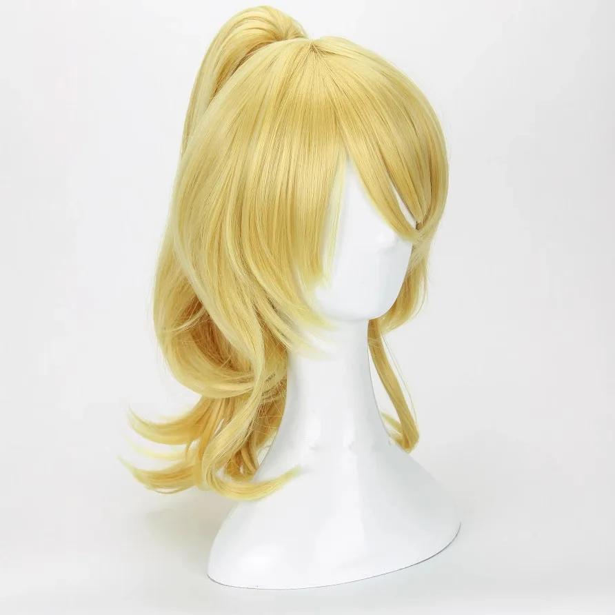 Anime LoveLive! Love Live Ellie Cosplay Wig Women Golden Wigs With Ponytail Eli Ayase Wigs Heat Resistant Synthetic Hair Wigs