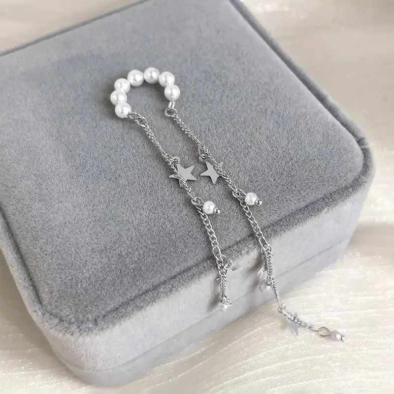 Airokiy Orecchini a clip con perle da donna senza fori 18kt placcati in oro ipoallergenici Orecchini a clip da donna Orecchini a clip gioielli, 10mm, Argento, Perla