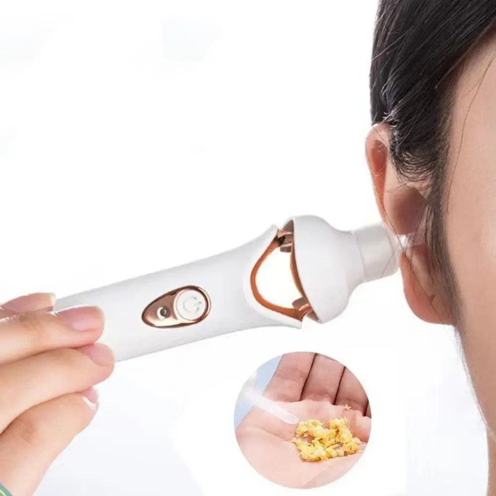 

USB Rechargeable Electric Ear Wax Remover Safe Vibration Painless Electric Ear Pick Visual Soft Ear Spoon Head