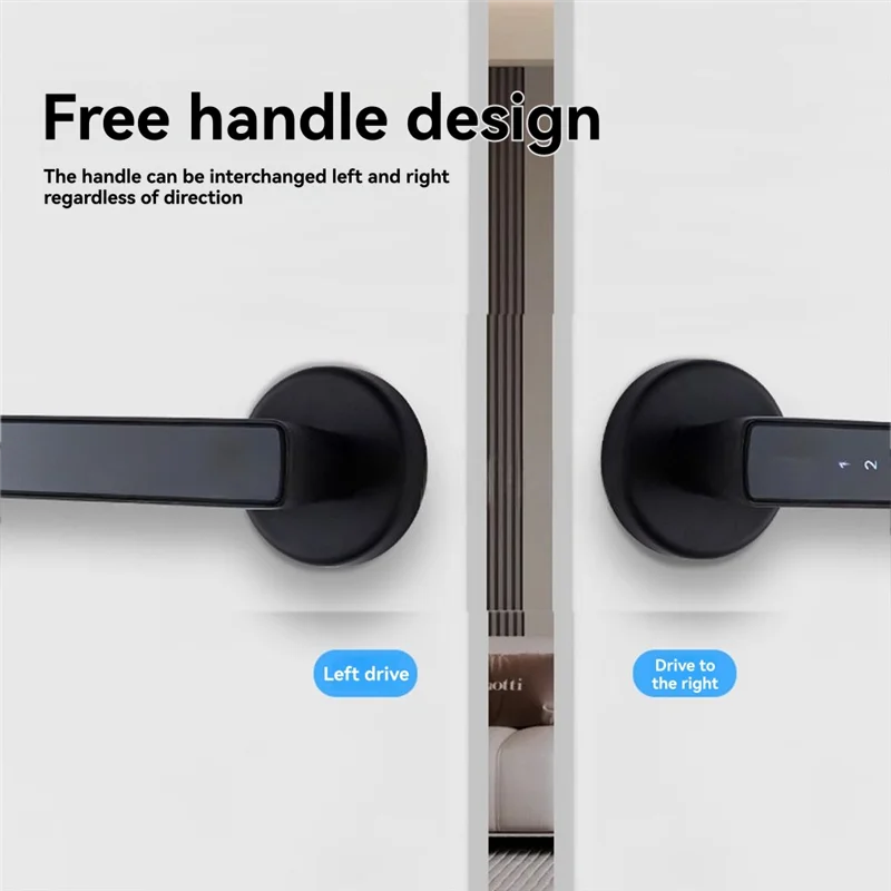 AT43-F6 Tuya Bluetooth Smart Fingerprint Door Lock Electronic Keypad RFID Key Support App Control Waterproof For Home& Hotel