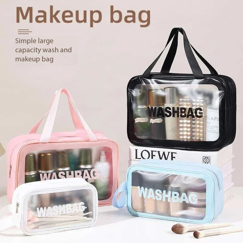 Makeup bag for women, dry wet separation waterproof wash bag, beach portable shower bag, large capacity storage bag