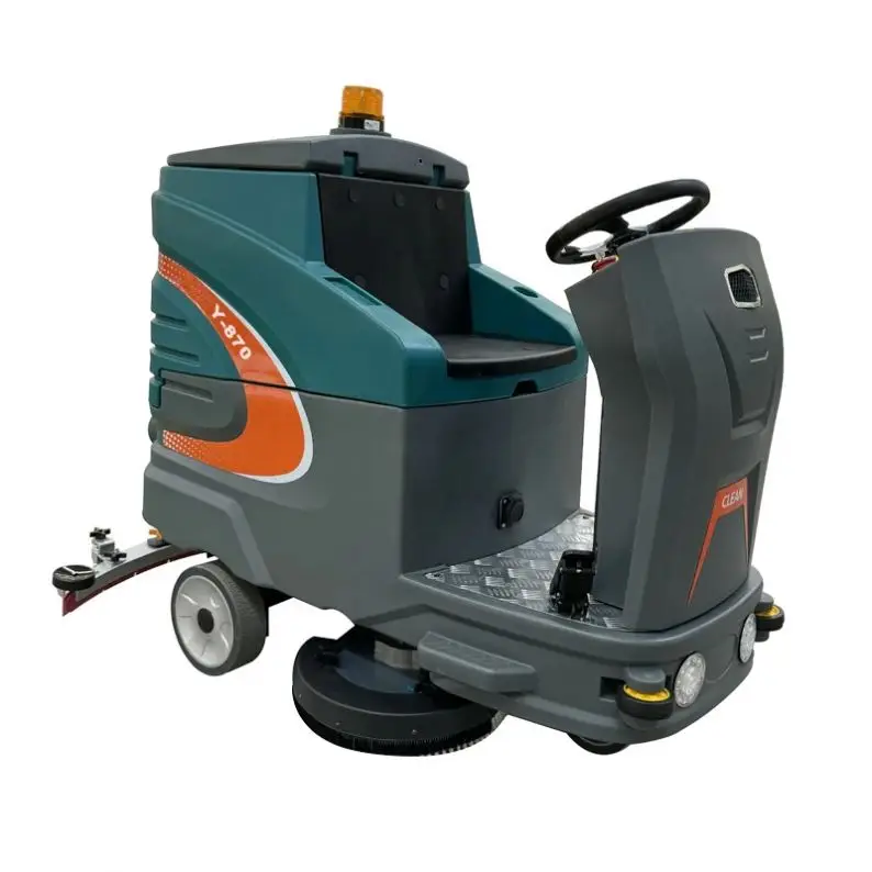 SP-870 Auto-Orbital Rotary Floor Scrubber, Double Brush Plate Electric Floor Washer for Epoxy, Cement and Marble Floor Cleaning