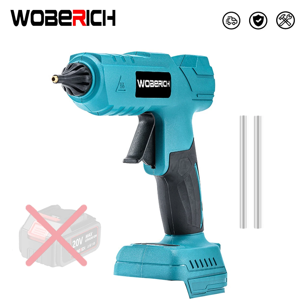 Cordless Hot Glue Gun Industrial Mini Glue Guns Thermo Electric Repair Tool Hot Melt Welding Air Gun （No battery）for Makita 18V
