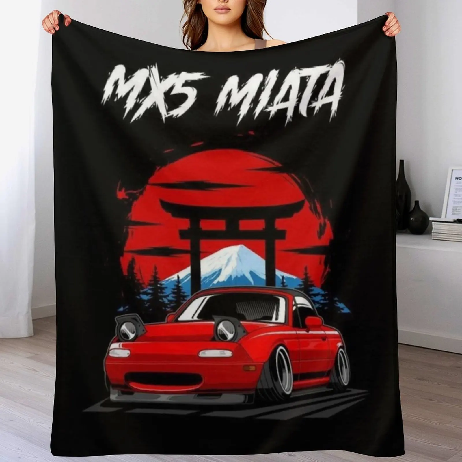 MX5 miata Throw Blanket Travel Soft Beds Extra Large Throw for winter Blankets