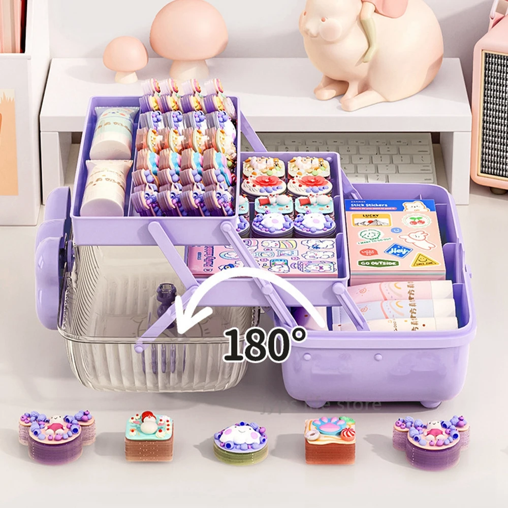 Children\'s Hair Accessories Storage Box Head Rope Hairpin Rubber Band Head Jewelry Cute Girl Jewelry Box  Hairpin Organizer Gift