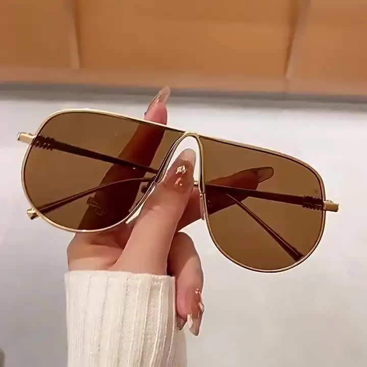 new fashion brand oversize square sunglasses for women vintage alloy gradient elegant sun glasses ladies sexy driving shades