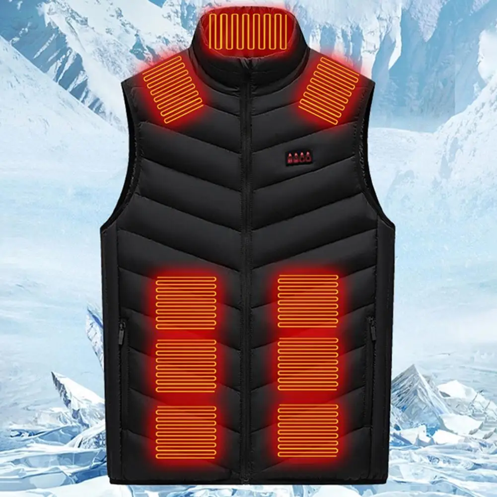 Vest elétrico do aquecimento do USB com botões de comutação, 21 áreas do aquecimento, Revestimento do inverno, Colete Windproof, Temperatura