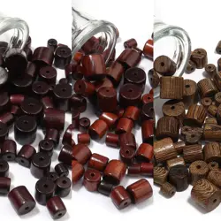 20-50 pcs/Lot Barrel Shape Beads Natural Wooden Loose Spacer Beading for DIY Necklace Bracelet Jewelrys Makings