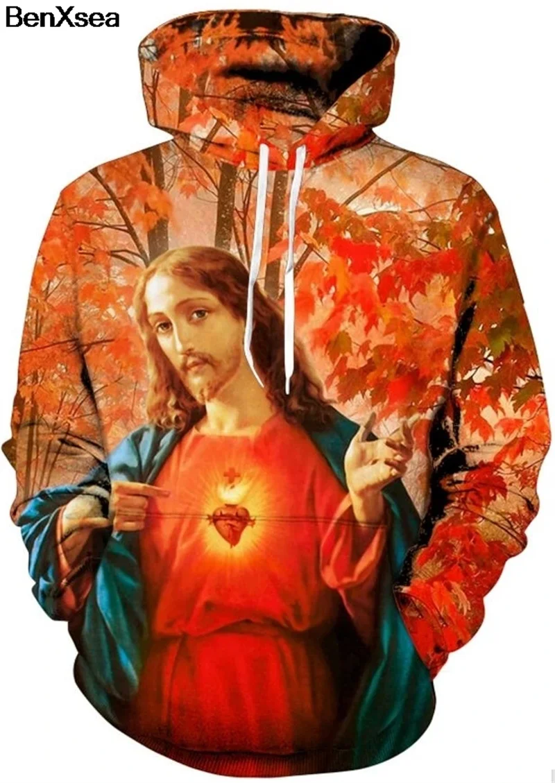 3D Printing Christian Jesus Hoodies Jesus Bless Us Faith Above Fear Hooded Sweatshirts Kids Fashion Streetwear Pullover Clothing