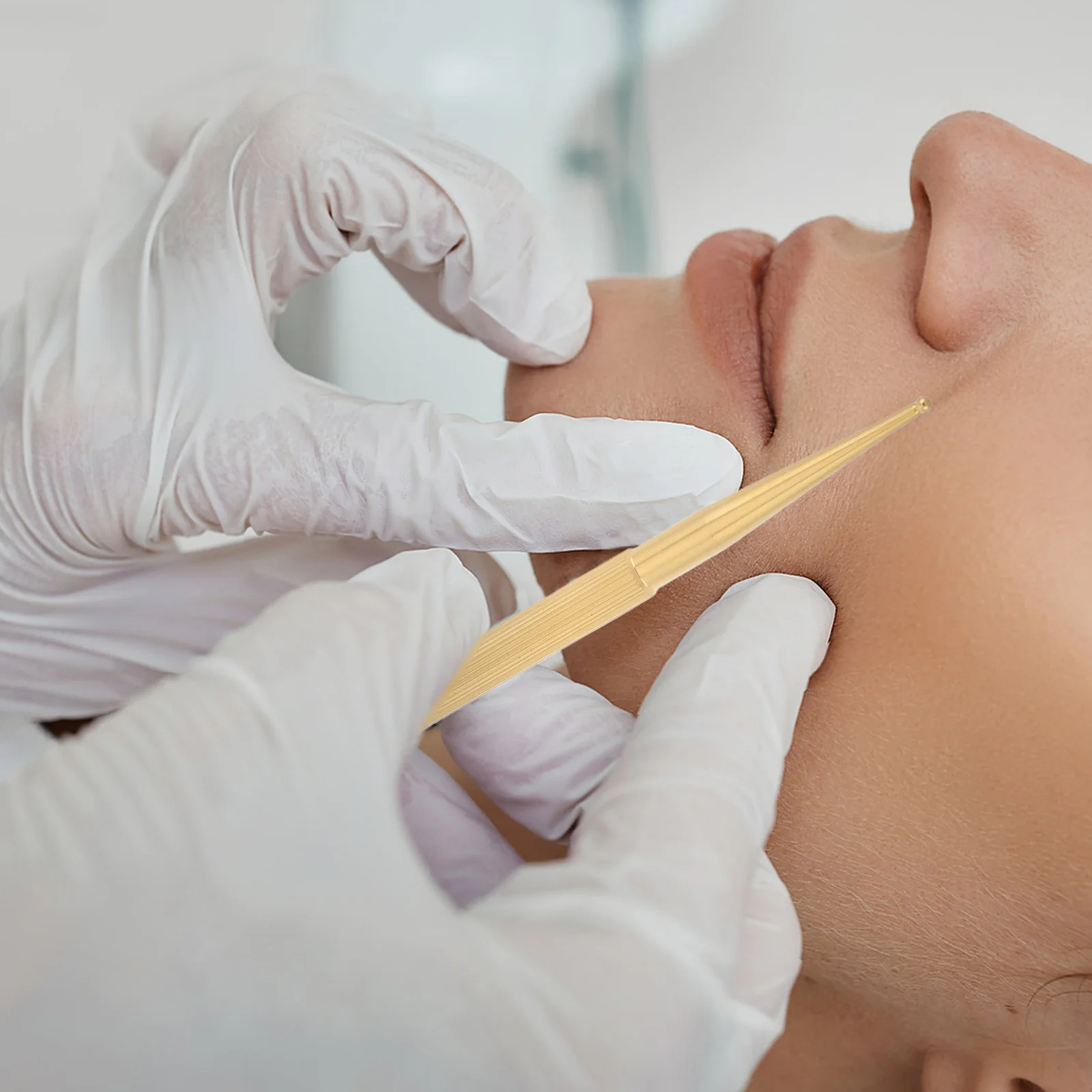 

Brass Acupoint Massage Stick Ergonomic Facial Foot Acupressure Tool Deep Tissue Relief Muscle Relaxation Wand Massage Wand