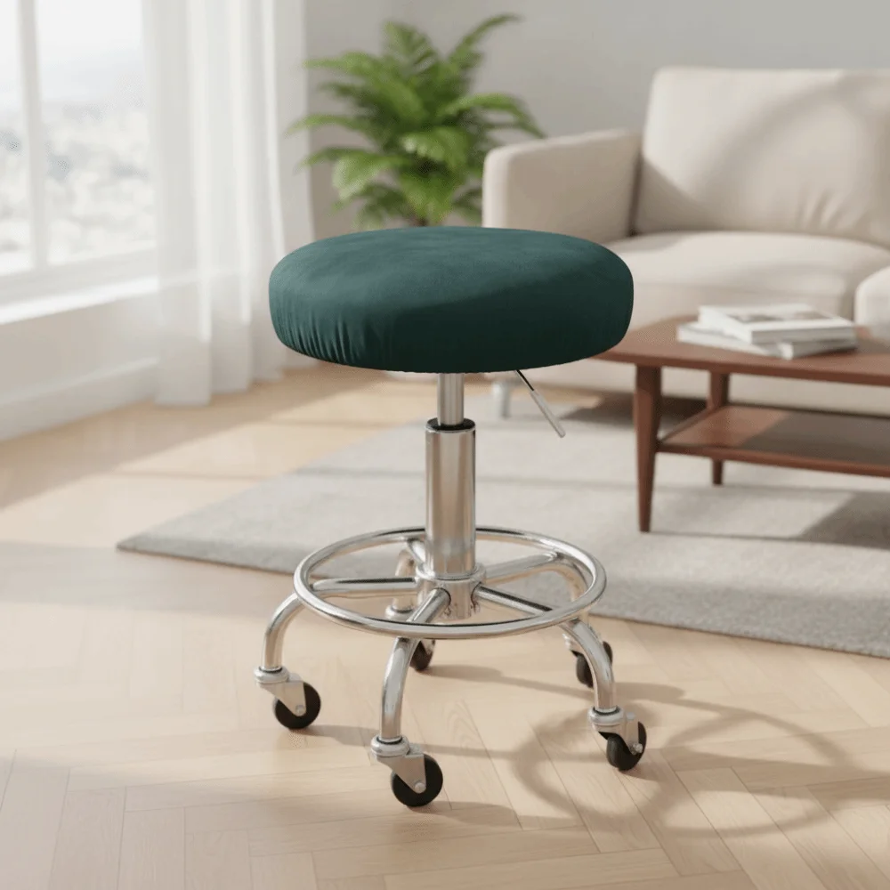 Breathable Bar Round Stool Cover Thickened Washable Chair Seat Slipcovers Dust-proof Elastic Seat Protector Home Decor