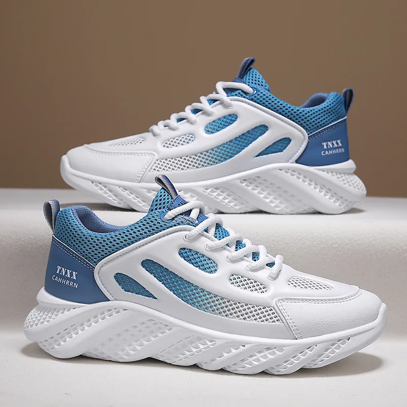 

Новая сетчатая спортивная повседневная мужская обувь для баскетбола и бега, противоскользящая обувь, легкая дорожная обувь на мягкой подошве