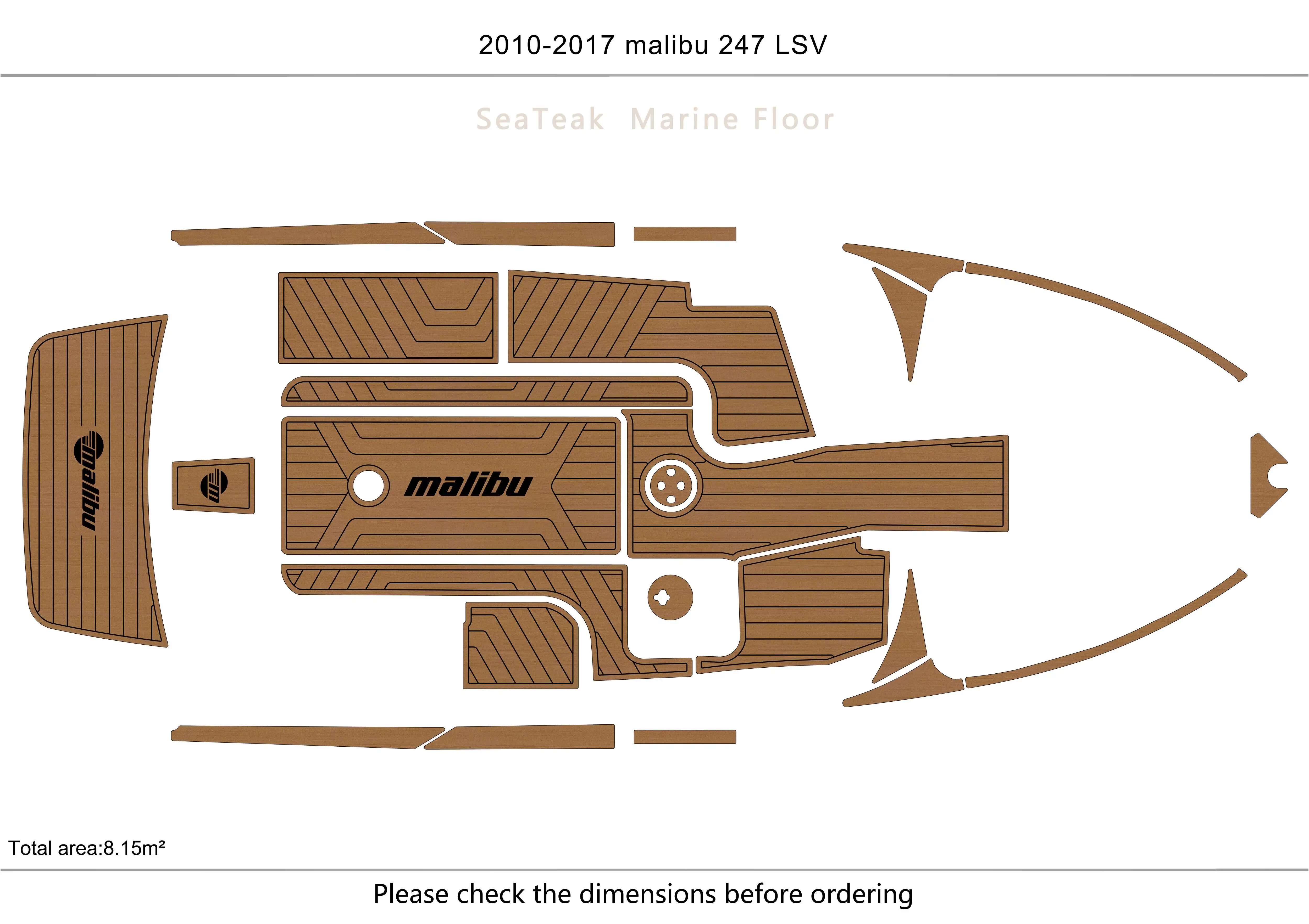 2010-2017 malibu 247 lsv bow Cockpit swim platform 1/4