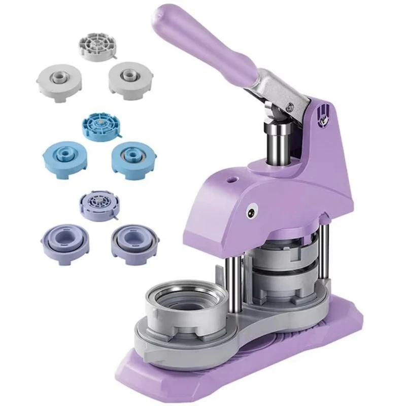 Purple metal tin button badge pin making machine