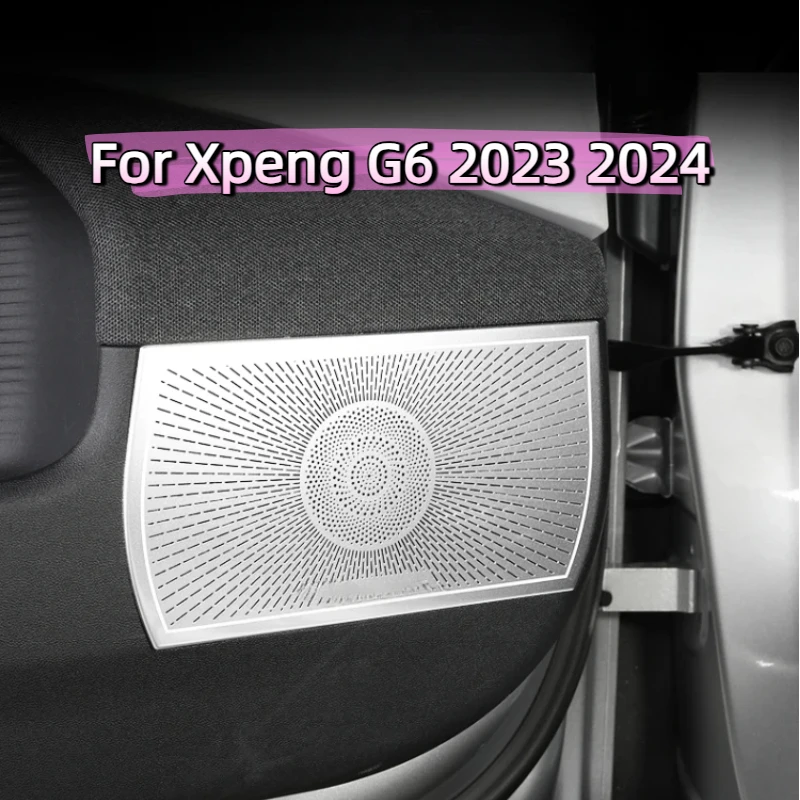 

For Xpeng G6 2023 2024 Car Door Speaker Cover Stainless Steel Anti-scratch Door Audio Decoration Cover Sticker Car Accessories