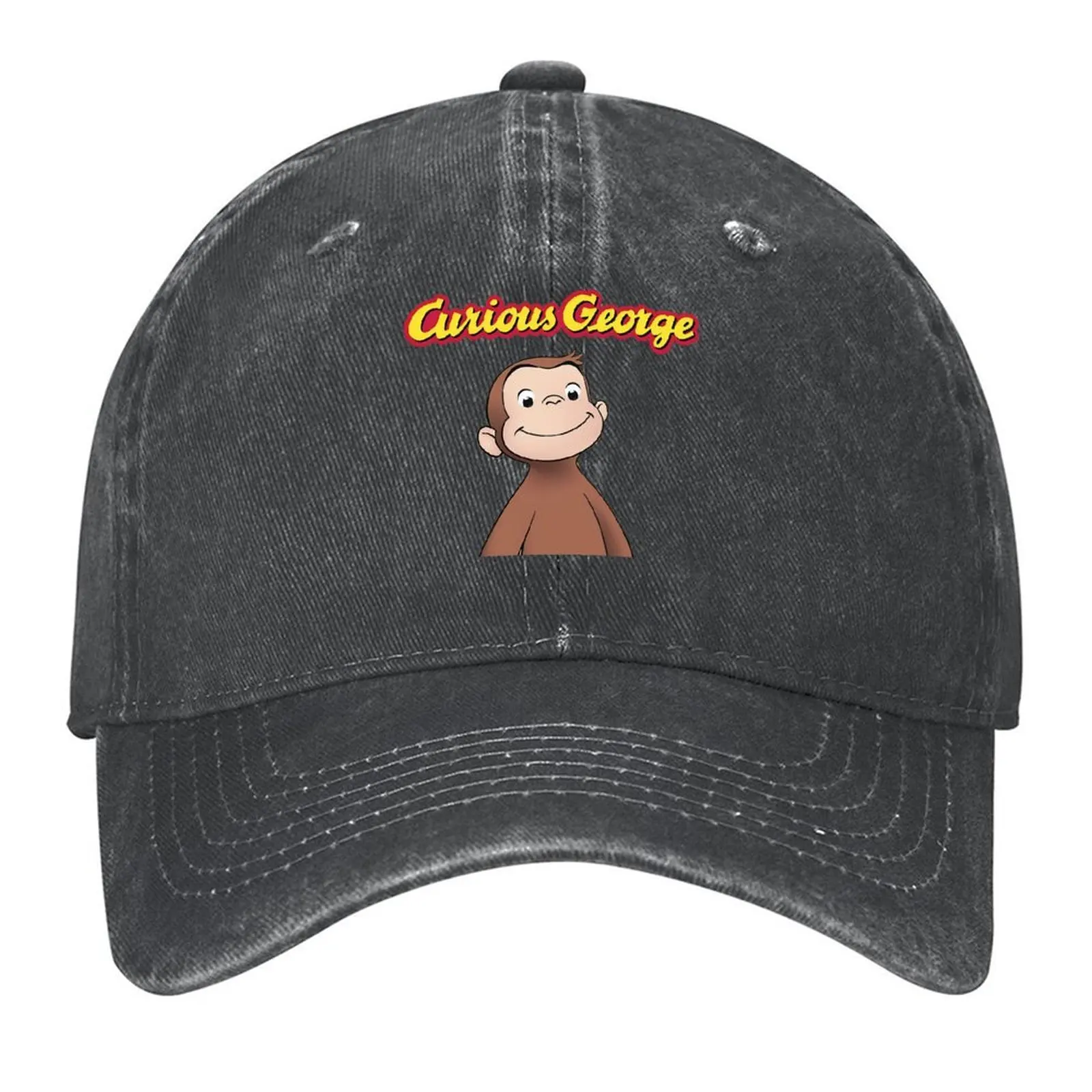 

Cute Curious George Baseball Cap Snap Back Hat Sun Cap beach hat Rave Women's Beach Visor Men's