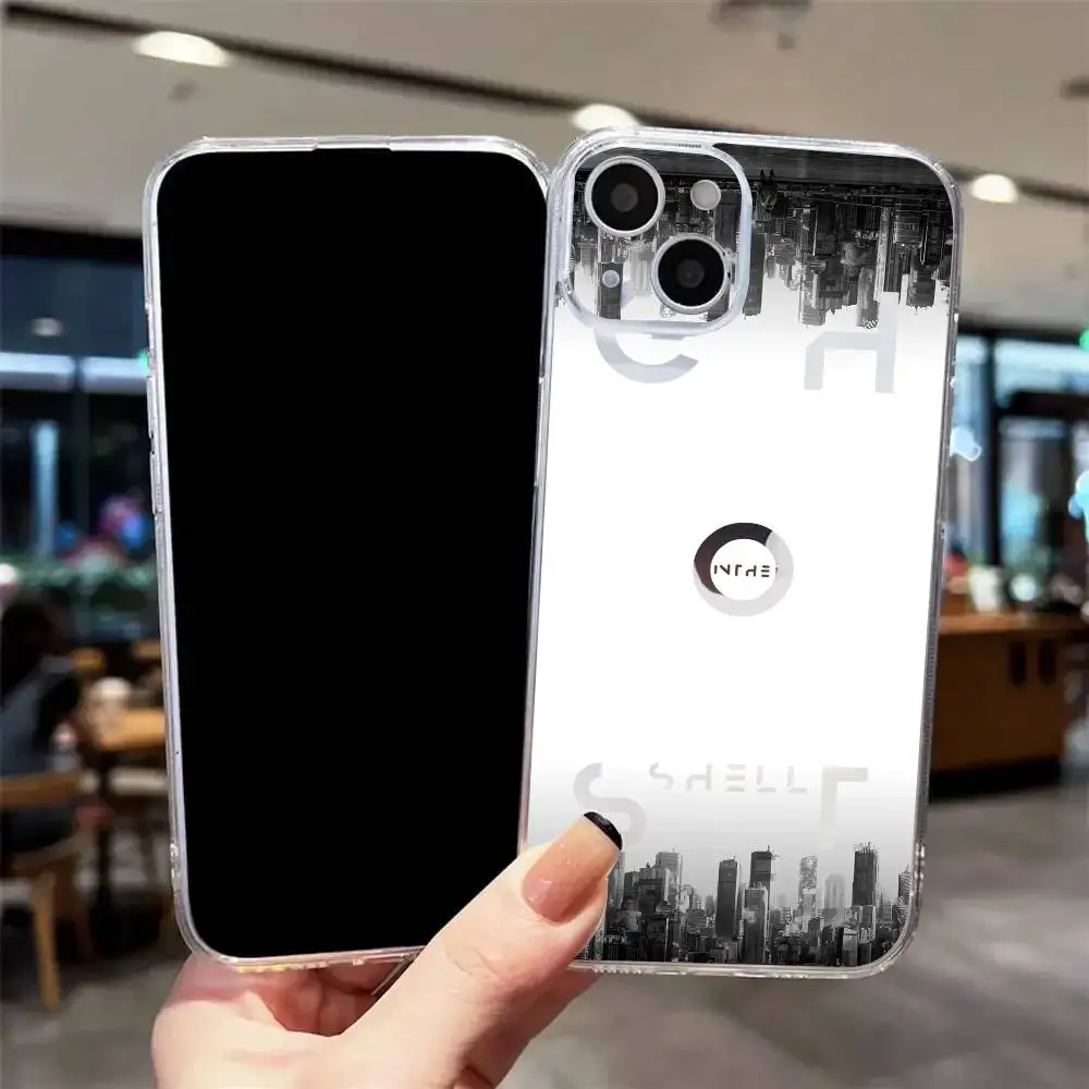 

1 шт. игровой чехол для телефона G-Ghost In The S-Shell IPhone 16 15 14 13 12 11 Pro Max 13 12Mini противоударный мягкий прозрачный чехол