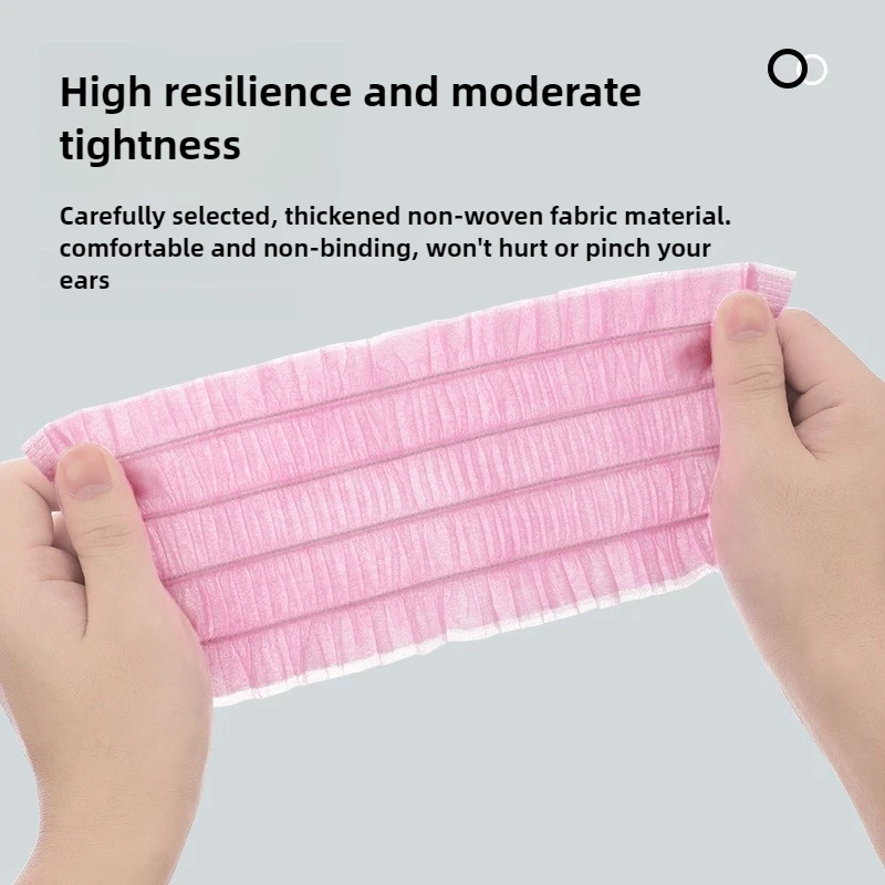 100pcs Beauty Salon Independent Packaging Disposable Headband Non-woven Fabric Anti Slip SPA Elastic Band