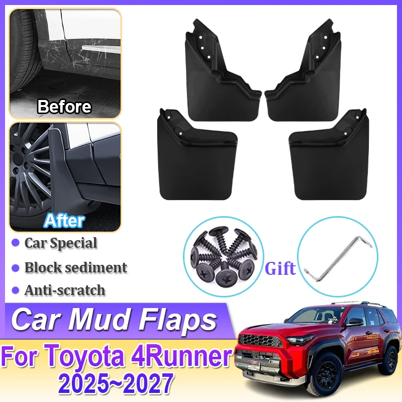 

Для Toyota 4Runner (N500, MK6) 2025-2027: Брызговики, передние и задние, защита колесных арок, автомобильные аксессуары