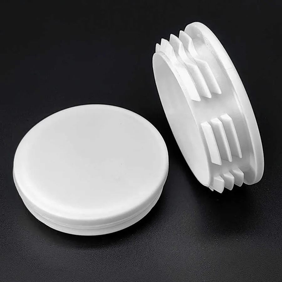 2/4/8Pcs White Round Plugs Pp Plastic Cutting End Covers Chairs, Table Legs Caps Pipe Plugs 13-114mm