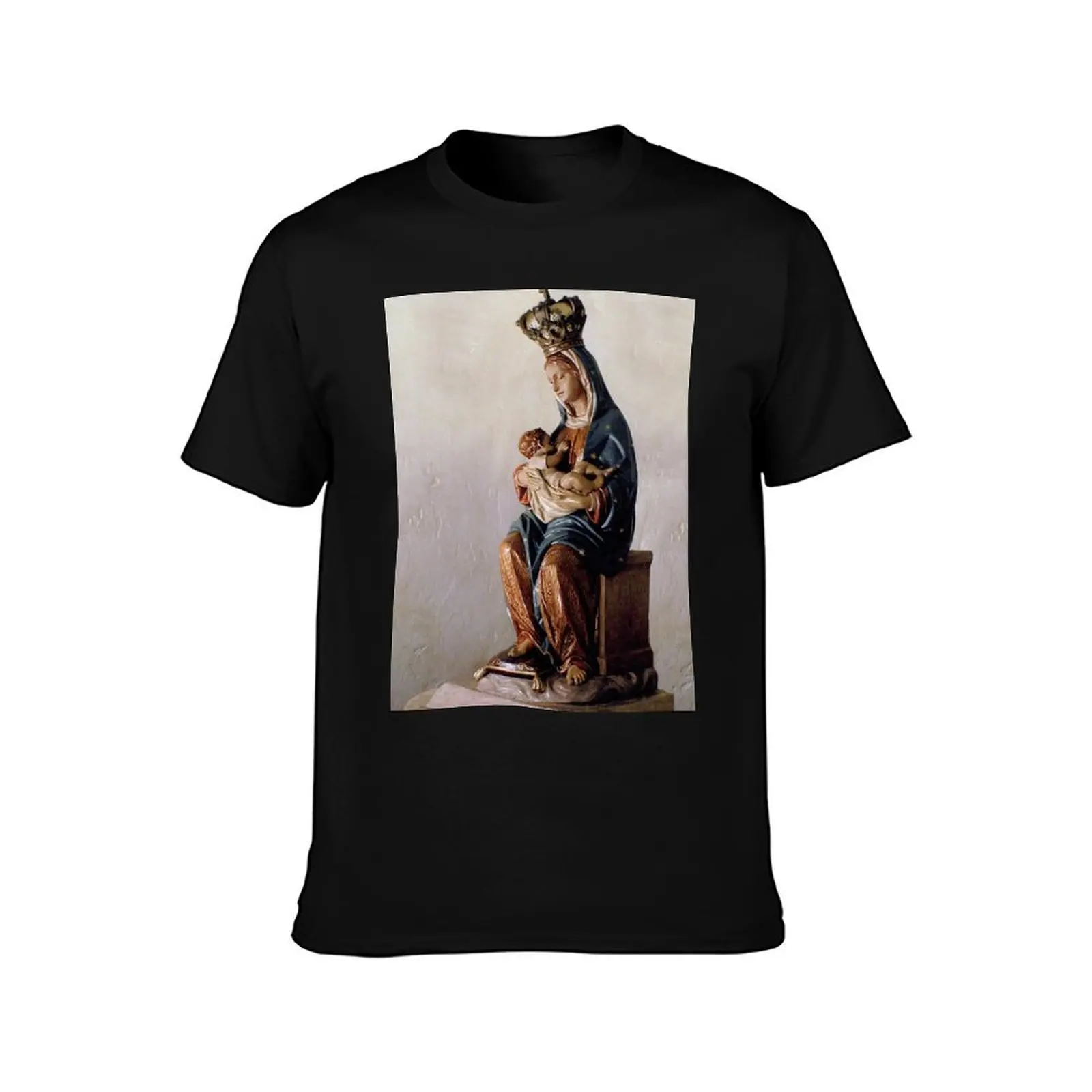Our Lady of La Leche (side view) T-Shirt Basic Breathable Solid Color T-Shirt