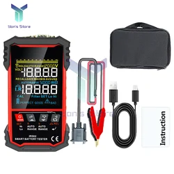 TOOLTOP IR500 IR502 ±120V 500Ω Battery Internal Resistance Tester 4-Wire Kelvin Test Lithium Nickel-cadmium Batteries Tool