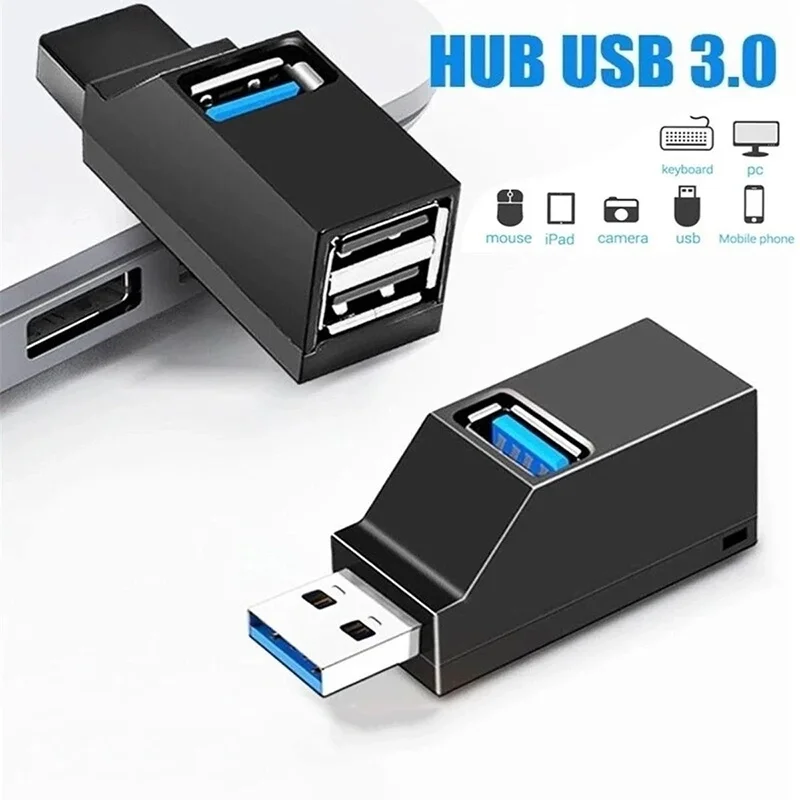 USB HUB Adapter Mini Splitter Box For Notebook Desktop Accessories High Speed Data Transfer Hub For Workstation Peripheral Setup